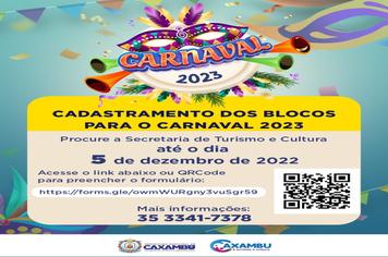 CARNAVAL 2023 – CADASTRAMENTO DE BLOCOS