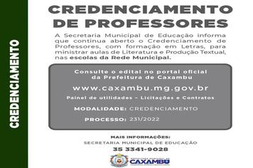 CREDENCIAMENTO DE PROFESSORES