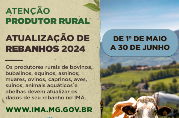 Atualização de Rebanhos 2024 - de 1º de maio a 30 de junho