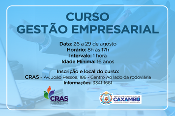 CURSO GESTÃO COMERCIAL – voltado pra área de comercio e hotelaria.