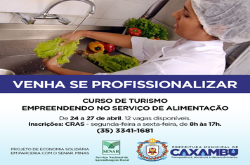 CURSO DE TURISMO – EMPREENDENDO NO SERVIÇO DE ALIMENTAÇÃO.