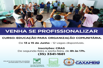 CURSO: EDUCAÇÃO PARA A ORGANIZAÇÃO COMUNITÁRIA