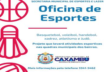 OFICINA DE ESPORTES – PARTICIPE!