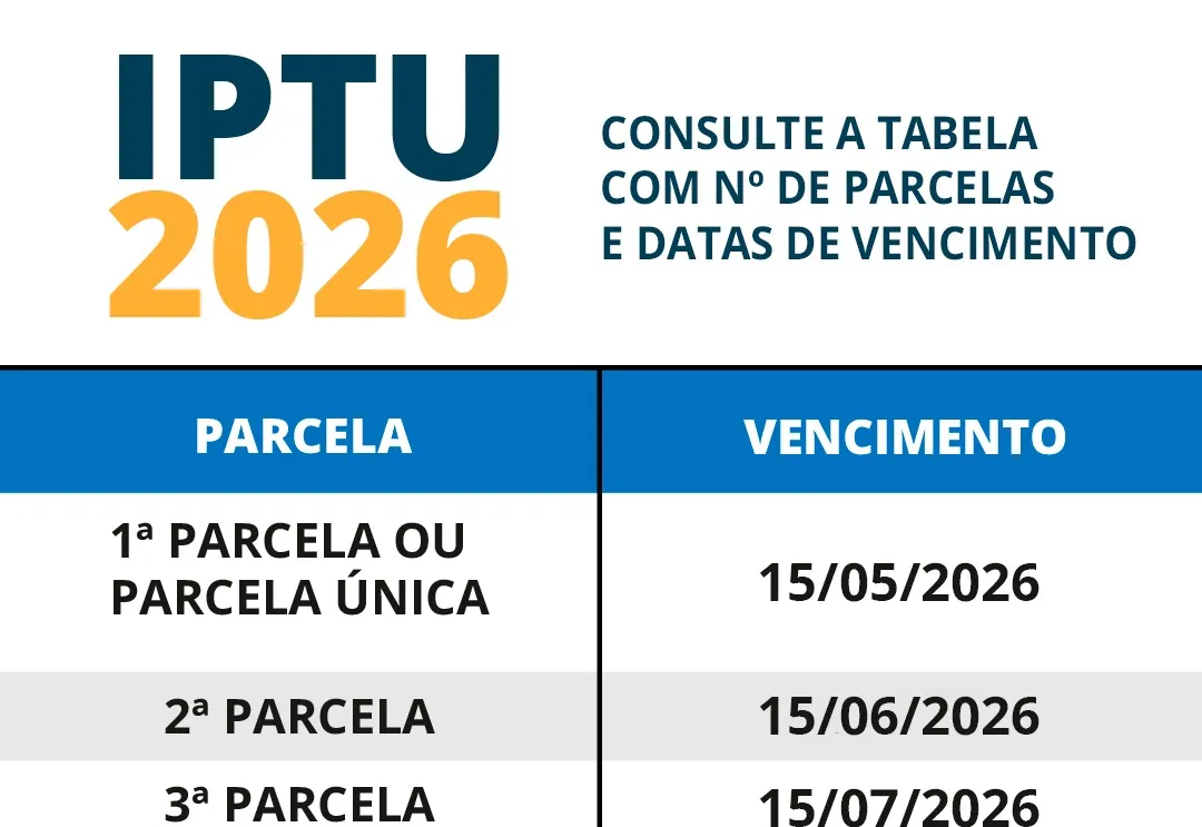Atenção contribuintes para as datas do IPTU!