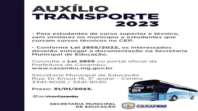 AUXÍLIO TRANSPORTE 2023