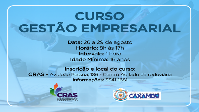 CURSO GESTÃO COMERCIAL – voltado pra área de comercio e hotelaria.