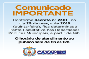 COMUNICADO IMPORTANTE