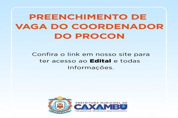 Preenchimento de vaga do coordenador do PROCON