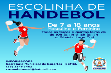 ESCOLINHA DE HANDEBOL – NOVO HORÁRIO