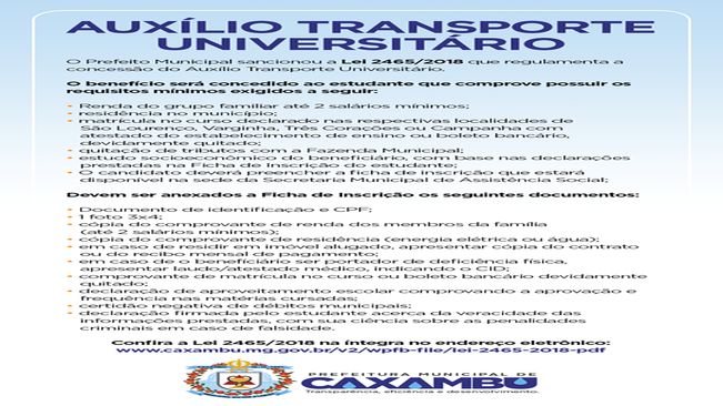 Auxílio Transporte Universitário