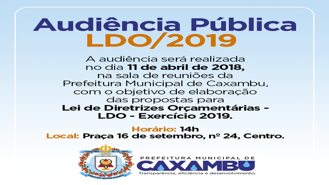 Audiência Pública – LDO/2019