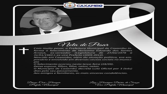NOTA DE FALECIMENTO