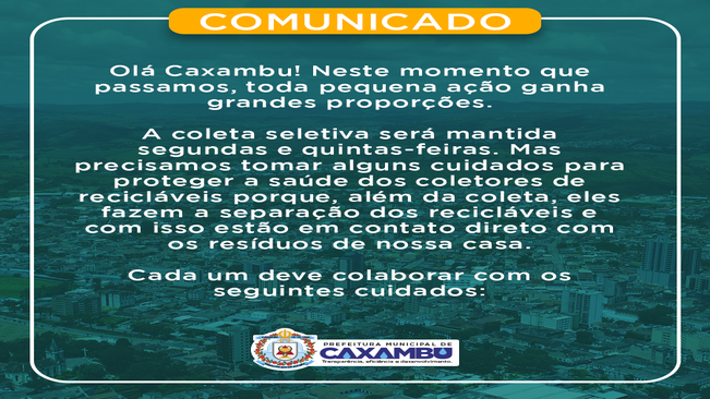 Comunicado Coleta Seletiva
