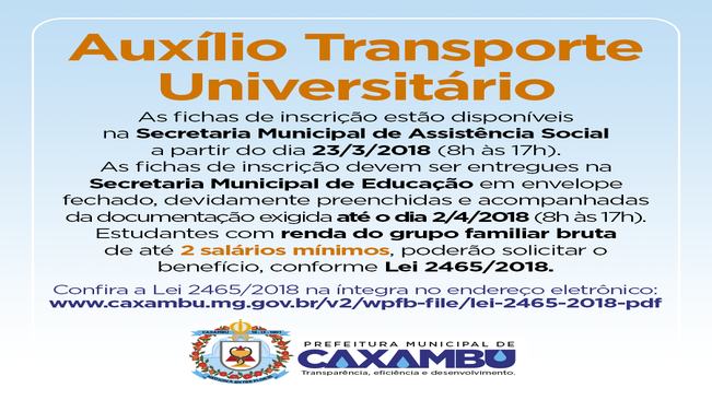 Auxílio Transporte Universitário